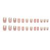 24pcs Acrylic Nail with Bows and Heart Designs Press On Nail Full Cover False Nail Manicure for Parties and Daily Wear