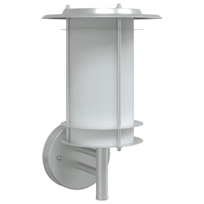 VidaXL Applique murale d'extérieur argenté acier inoxydable, éclairage mural d'extérieur, lampe murale de jardin, applique 4006284