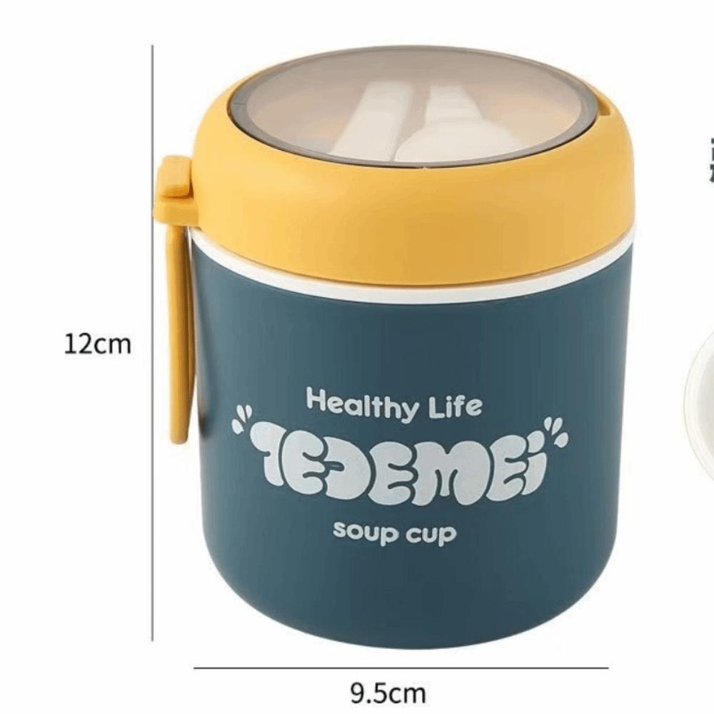 Portable Stainless Steel Lunch Box Leak-Proof Thermal Soup Container Vacuum Cup  Office Lunch
