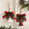 Creative Christmas Bell Pendant Exquisite Retro Xmas Tree Pendant Crisp Sound with String Christmas Hanging Decorations