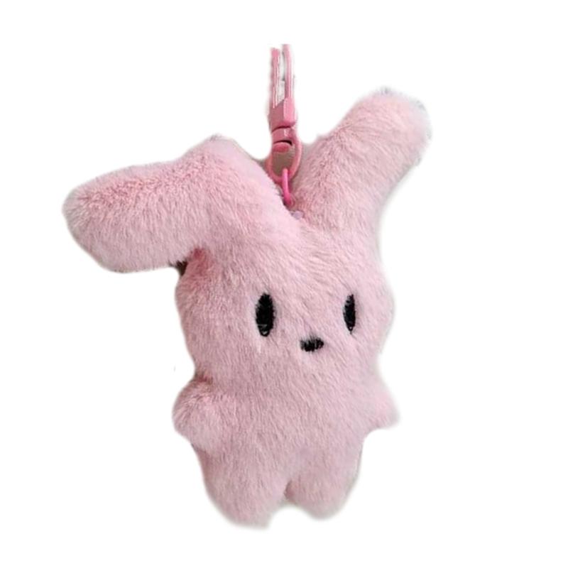 Cute Plush Rabbit Keychain Fashion Bag Ornaments Backpack Decor Car Keys Holder