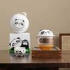 Green Bamboo Panda Portable Ceramic Travel Tea Set