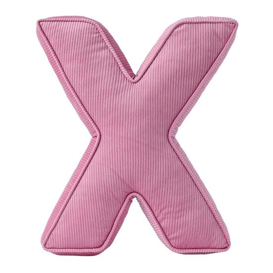 Pink Corduroy Letter Pillow A To Z English Alphabet Throw Pillow Decorative Capital Alphabet Shaped Hugging Cushion Sofa Bedroom Living Room Decor