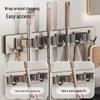 Stainless Steel Wall-Mounted Mop and Broom Holder