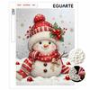 Rahmenloses Perlenmalerei-Set Niedlicher Schneemann Ästhetische Wandkunst DIY Funkelnde Perlenleinwand Raumdekoration Kreatives Basteln