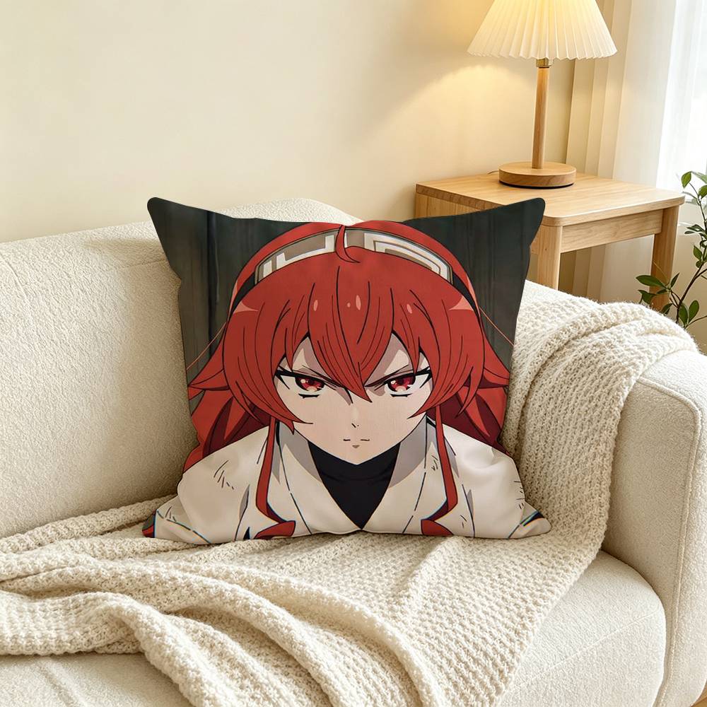 Anime M-Mushoku Tensei Pillow Case Square Double-Sided Sofa Cushion Cover Bedroom Bedside Pillow