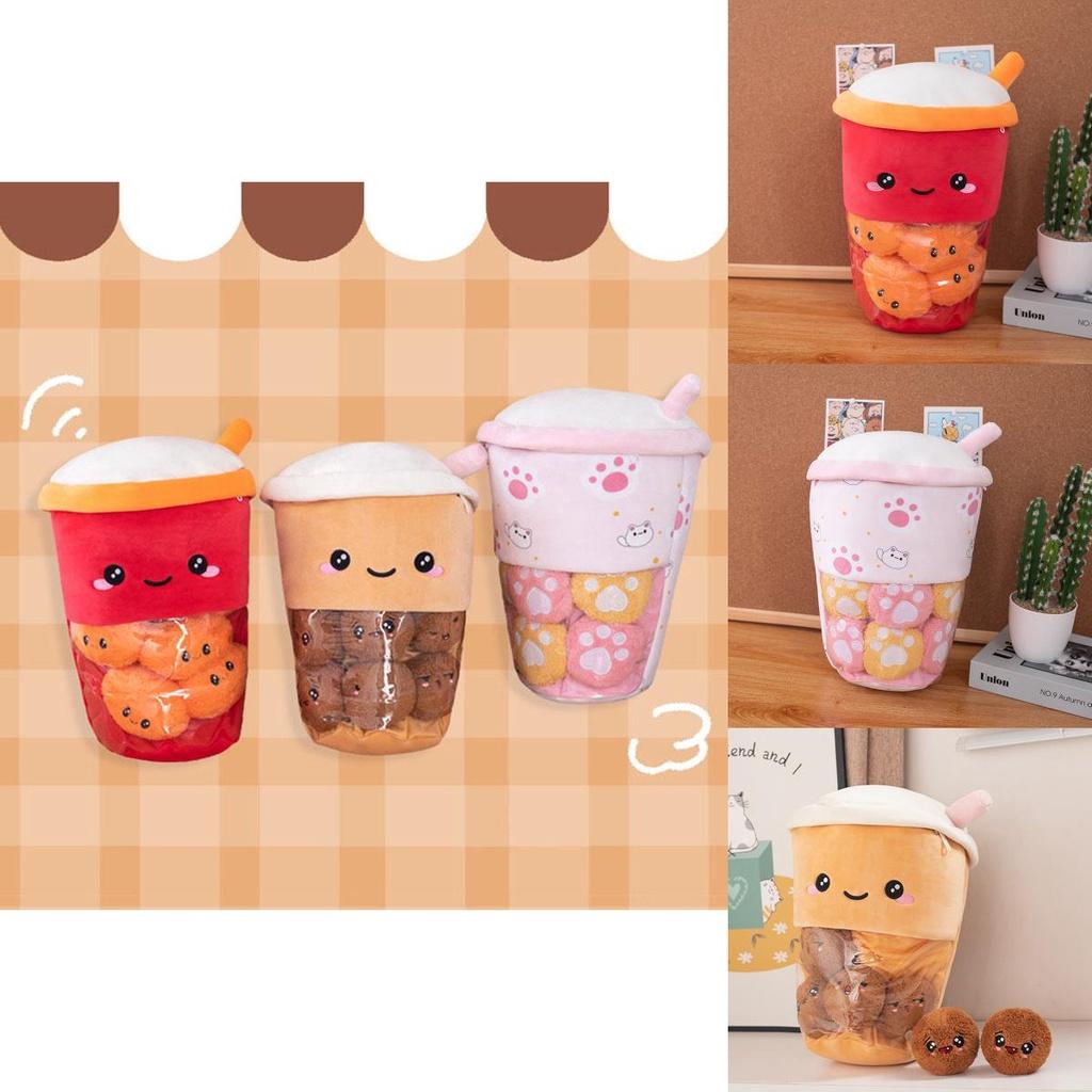 Bubble Tea Boba Cup Squishmallow Plush Toy Pillow Cushion Kids Birthday Gift