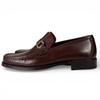 Pristine Salvatore Ferragamo Loafers FROM Double Gancini Brown Leather Mens Used
