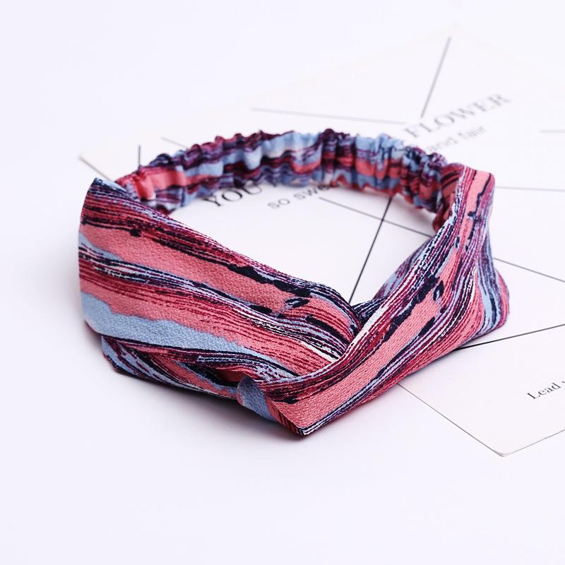 Fashion Bohemian Headband Print Hairbands For Women Girls Vintage Cross Knot Turban Bandanas Headwear Hair Accessories
