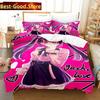 3D Anime Gacha Girl Povlečení s povlakem na polštář Potah na přikrývku Měkké Jednolůžko Dvojlůžko Queen Super King Velikost Domácí textil
