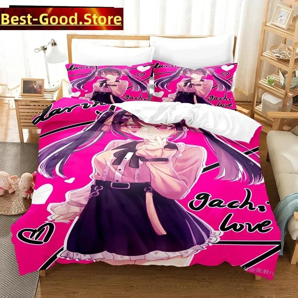 3D Anime Gacha Girl Povlečení s povlakem na polštář Potah na přikrývku Měkké Jednolůžko Dvojlůžko Queen Super King Velikost Domácí textil