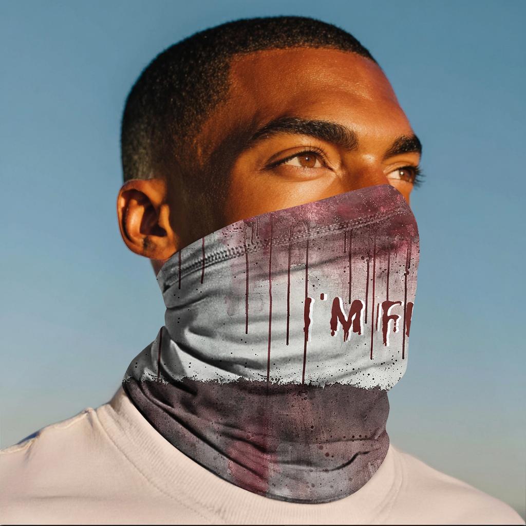 Mască de ciclism cu protecție solară pentru exterior, pescuit, bandană anti-ultraviolete, bandă pentru gât cu protecție solară