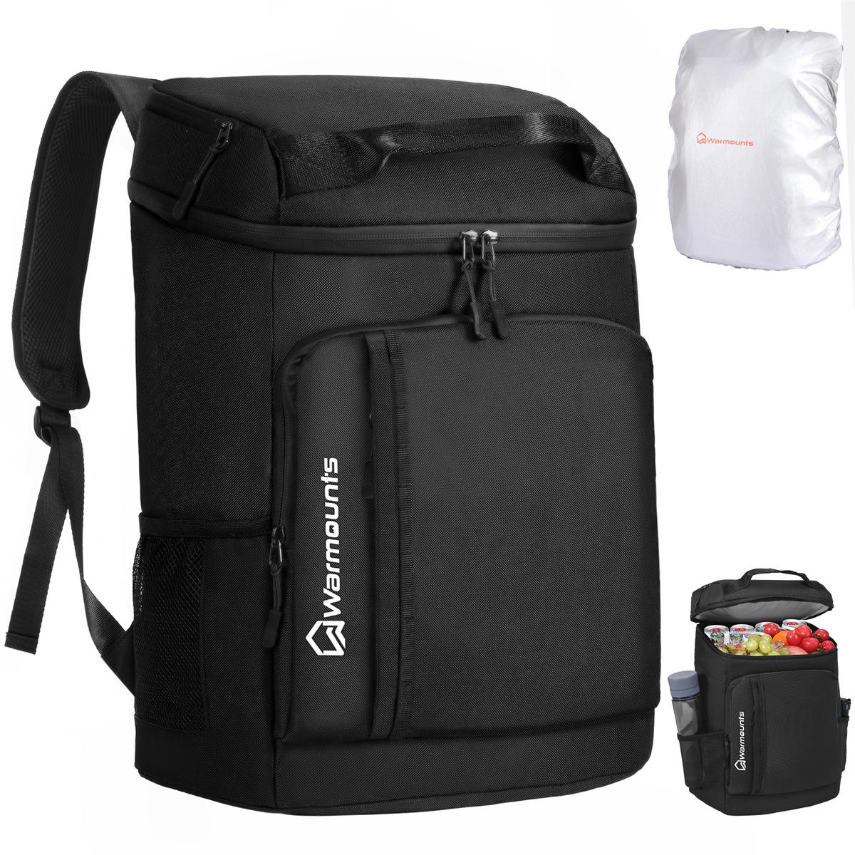 

36 Cans Backpack Cooler Insulated w/ Insulating Cover, Upgraded Leakproof Soft Cooler Backpack 2 Compartment for Camping чёрный
