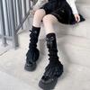 Ruffle Lace Woman Leg Warmers Cable Knit Socks Cute New Japanese Lolita Sweet Girl Foot Cover Calf Socks Boot Cuffs Slouch Socks