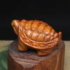 Miniatur Schildkrötenfigur Ornament Holzgeschnitztes Tier Schildkrötenhandwerk Lustige Geschenke Schreibtischzubehör Heimdekoration Neujahrsgeschenk
