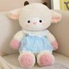Creative Running Series Super Soft Cute Fox Gray Wolf Wear Rompers Plush Toys Cartoon Stuffed Animals Bears Appease Dolls Gifts