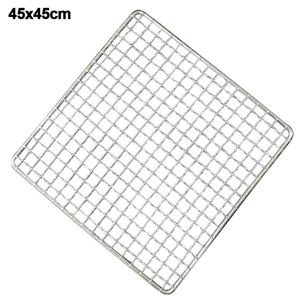 New Iron Wire Grill Racks Square Reusable Grill Net Nonstick Cooking Net Tool Barbecue Net Roast Grate Net