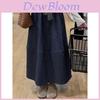 Japanese Style Polka Dot Midi Skirt With Splicing And High Waist For Plus Size Women