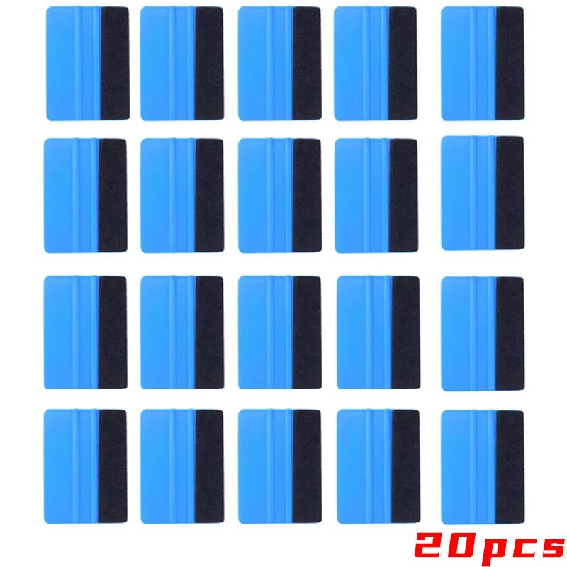 10/20 Pièces Grattoir de Voiture avec Feutre Carte Raclette Film de Covering Vinyle Autocollant Fibre de Carbone Outils de Covering de Voiture Applicateur de Teinte de Vitre Auto