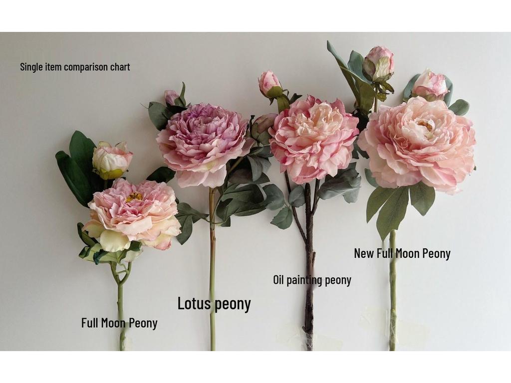 Retro French Peony Decorative Floral Ornament for Home and Dining Table