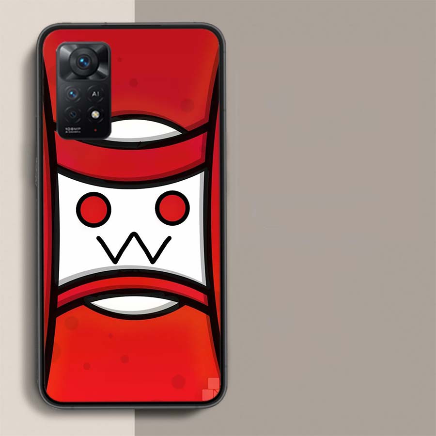 Geometry Dash Phone Case For Xiaomi Redmi Note 12 Pro Plus 5G 12S 11 11E 11T Pro 10 9 8 7 11S 10S 4G 9T 8T 9S Capa Coque Cover S