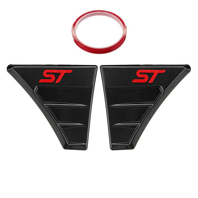 

Новый красный спойлер на боковое крыло автомобиля, наклейка на выпускное отверстие, молдинг ST Style для Ford Focus MK2 MK3 RS, наклейка на боковое крыло красный