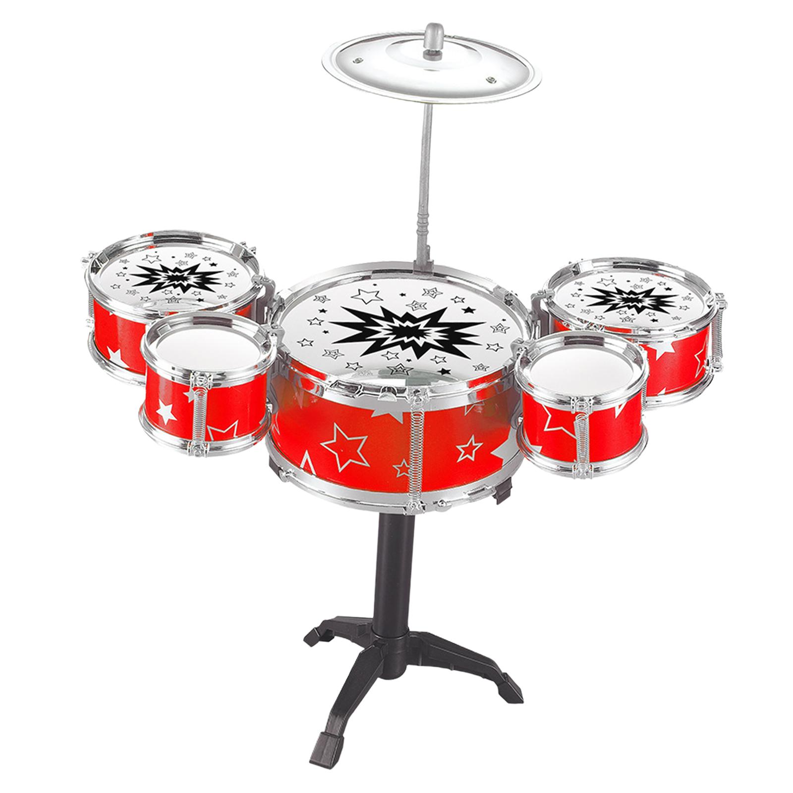 

Kids Drum Toy Early Educational Music Enlightenment Simulation Mini Drum Set for червоний