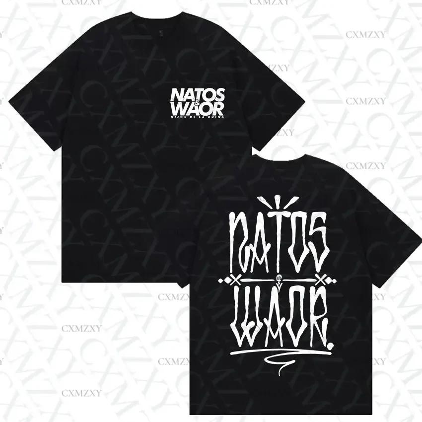 Rapper NATOS WAOR New Album  Merch T Shirts Unisex Women Retro Fashion Cotton Short Sleeve Tshirt Hip Hop ONeck Clothing Tees