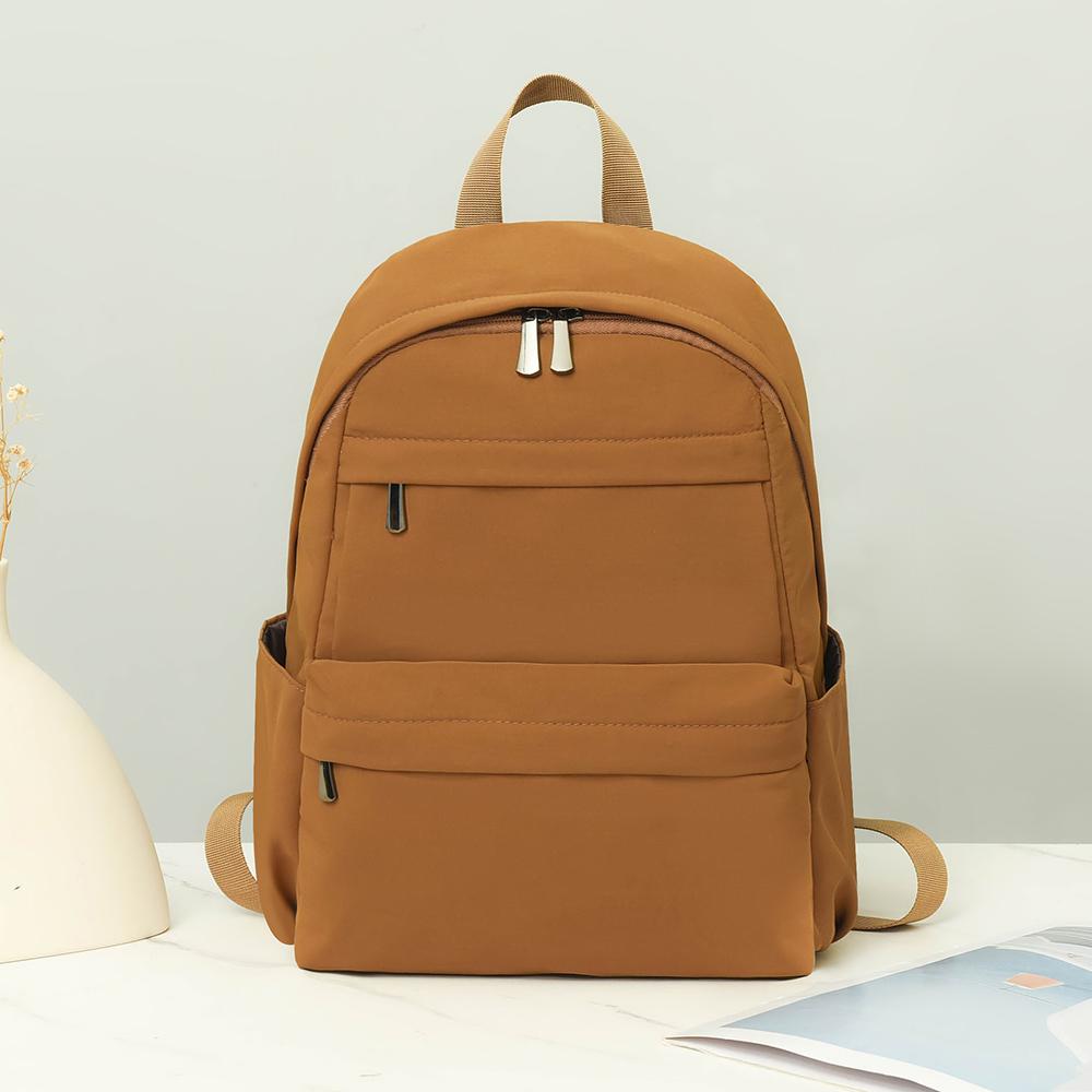 Backpack Women's Travel Backpack Solid Color Waterproof Schoolbag