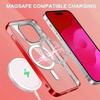 Coque - BOOLING - pour iPhone 15 Pro - Ultra Slim - Protection Transparente - Bordure Chromée Rouge