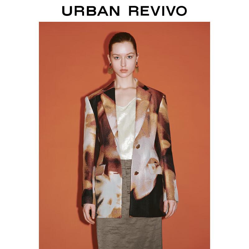 UR Women s Modern Colorful Print Blazer L