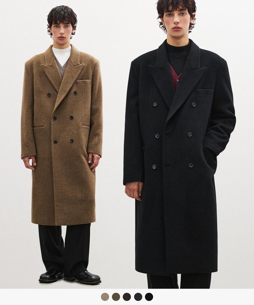 Suare 100% Wool Long Coat - 5 Colors