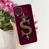 For Samsung M32 Case SM-M325F Transparent Luxury 26 Letters Crown 2D Painted Soft Bumper For Samsung Galaxy M32 SM-M325FV Casing