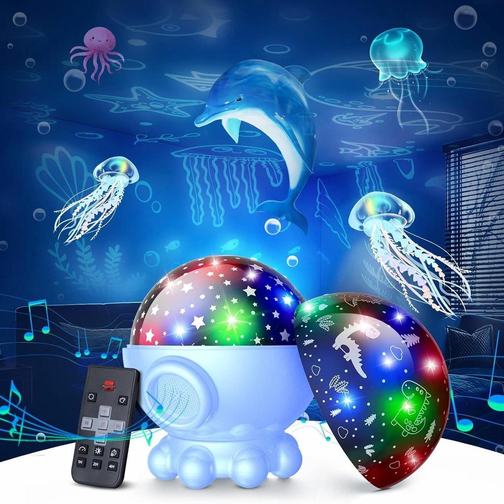 Jellyfish Octopus Starry RGB Light: Remote Control Music Projector Gift