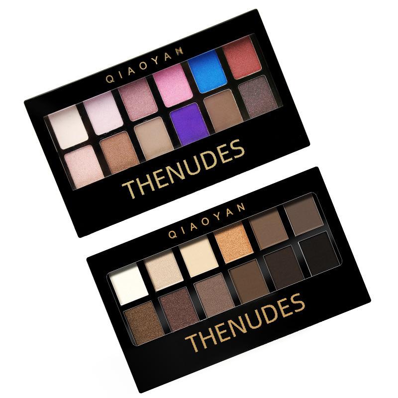 Paletă Fard de Pleoape 12 Culori Tonuri Pământii Sidefate Mate pentru Începători