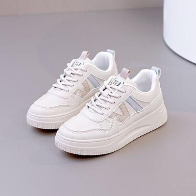 Damen Frühling und Herbst Atmungsaktive Weiße Schuhe Flache Schuhe Einzelne Schuhe Allround-Freizeit-Sportschuhe