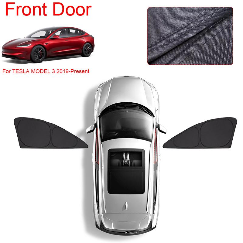 Car Black Window Privacy Sunshade For TESLA MODEL 3 2019-Present Auto Anti-UV Heat Insulation Protect Cover Interior Accessory
