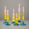 Glass Art Candle Cup Candlestick Ambience DIY Nordic Style Colorful Home Decor