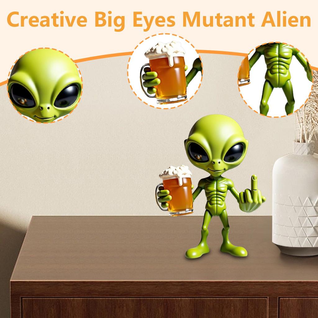 Creative Big Eyes Mutant Alien Poses Statues