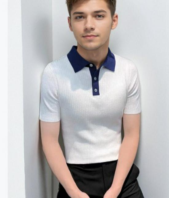 Men's Slim Fit Short-Sleeve Polo Shirt - Middle-Aged Spring/Summer Business Casual Fashion