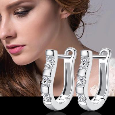 Moda Alb Cubic Zirconia Accesorii Cercei Cercei Argintiu Bijuterii Ol Cercei Pentru Femei (Ea102544 )