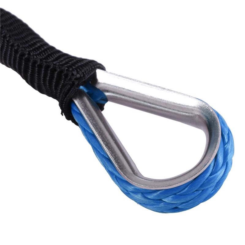 A16P-4Pcs 3/16 Inch X 50 Inch 7700 Lbs Synthetic Winch Line Cable Rope With Protection Sleeve For ATV UTV (Blue)