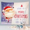 Merry Christmas Cute Santa Claus Tapestry Large Fabric Wall Tapestry Home Living Room Bedroom Background Decor Beach Blanket