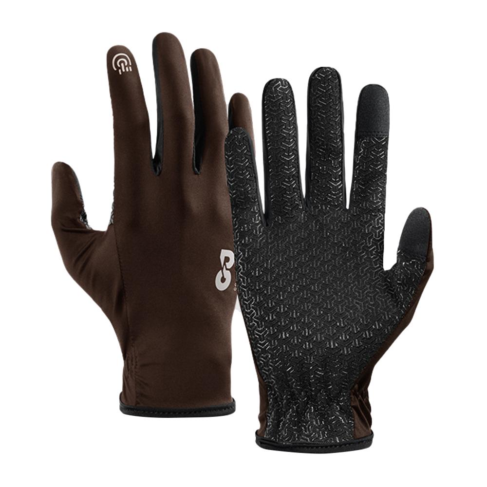 

GOLOVEJOY XG80 Sun Protection Ice Silk Touch Screen Gloves Anti Slip Full Finger Mittens for Outdoor Sports H