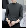 Men S Cotton Half High Neck Long Sleeve Loose Fit T Shirt