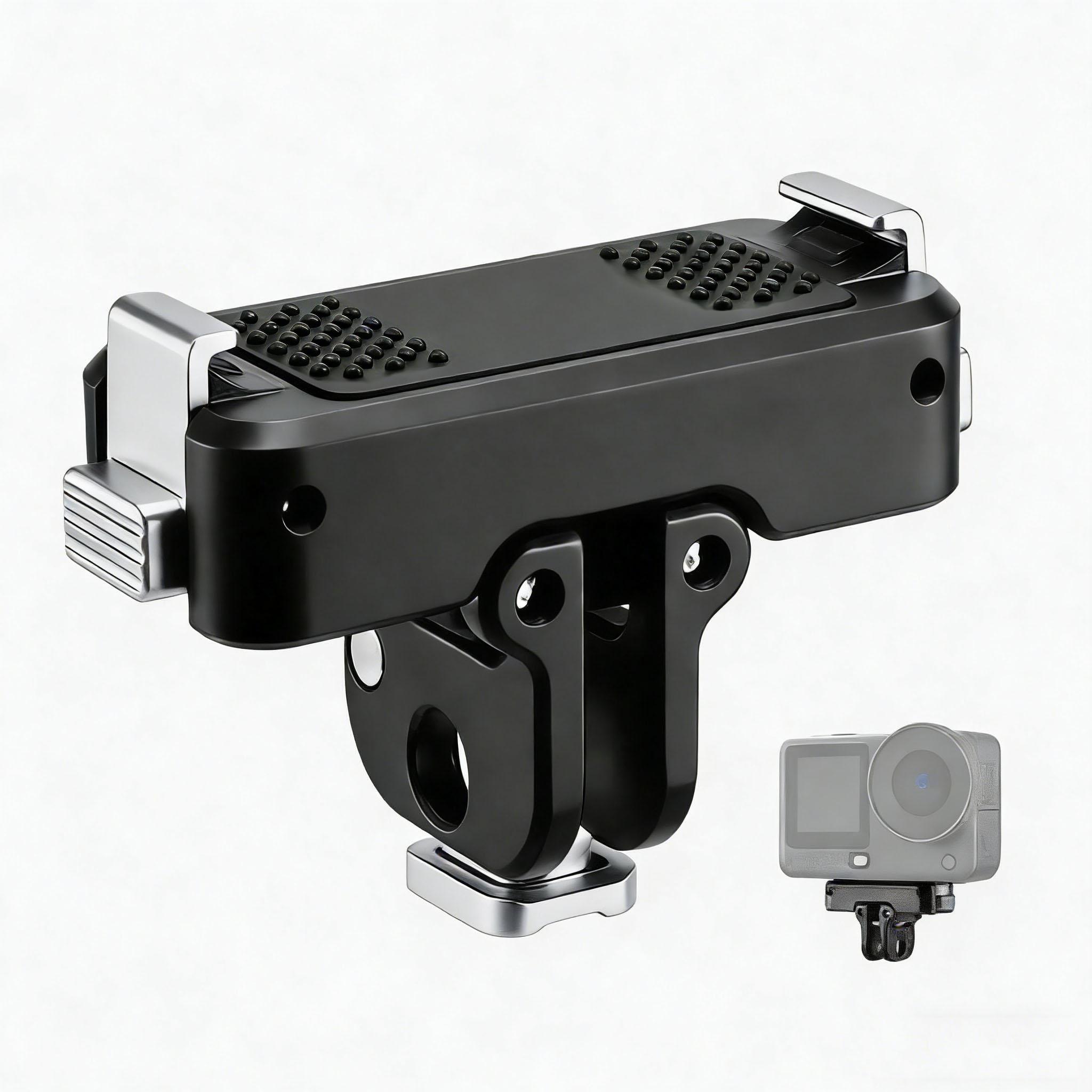 Magnetic Quick Release Adapter Mount for DJI Osmo Action 5 Pro/Action 4 with 1/4 Screw Hole Connector Quick-Release Buckle