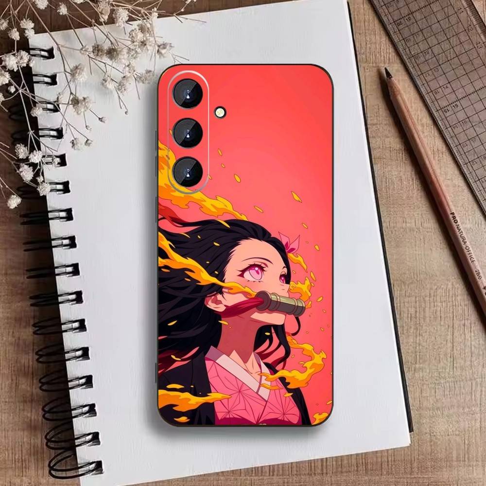 Nezuko P-Kamado Phone Case For Samsung Galaxy A73,21,22,32,71,53,52,51,80,5G Soft Black Cover