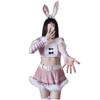 Christmas Lingerie Set Cute Bunny Cosplay Costume Halloween Party Pink Red Two Colors