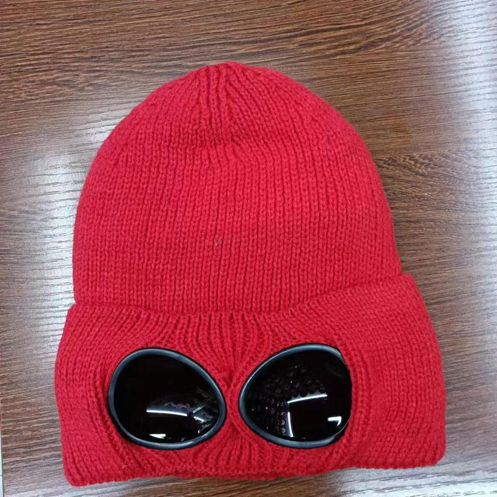 Unisex Windproof Goggles & Velvet-Lined Ski Hat – European/American Style Knit Warm Wool Hat