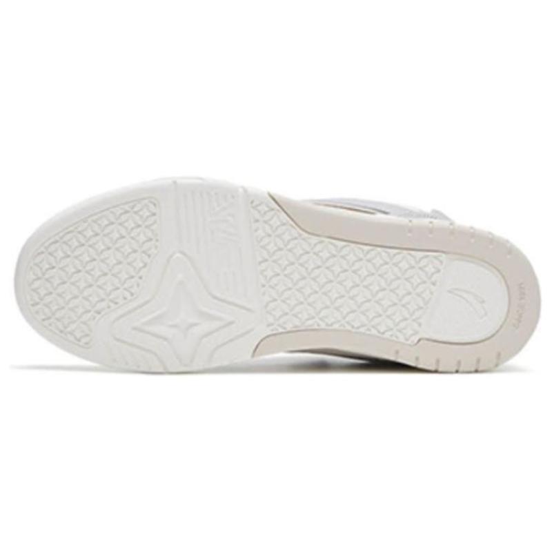 Anta Low Top Slip Resistant Cushioning Abrasion Resistant Skateboard Shoes Women's Gray White Sneakers 122318040-1